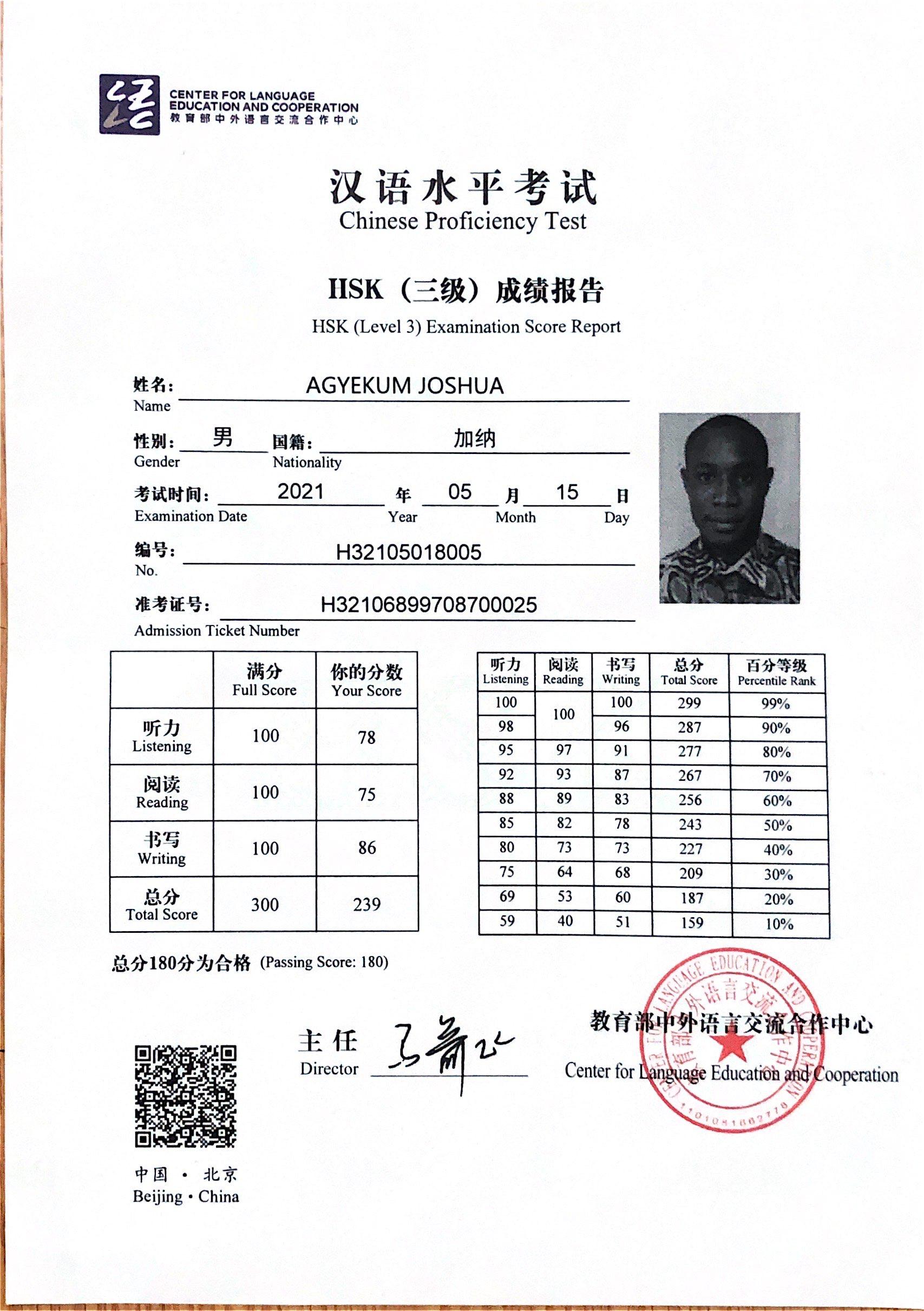 Mandarin Language Certificate